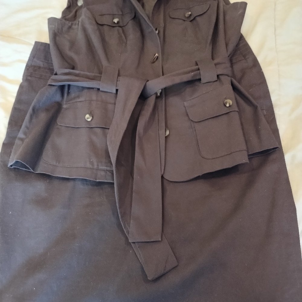 Skirt and Vest Jacket Brown Worthington Brand